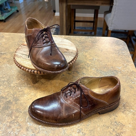Bed Stu Cobbler Series Brown Leather Saddle Oxford - Picture 1 of 11